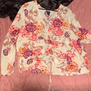 Floral blouse.